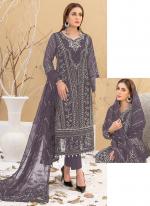 Faux Georgette Purple Festival Wear Embroidery Work Pakistani Suit